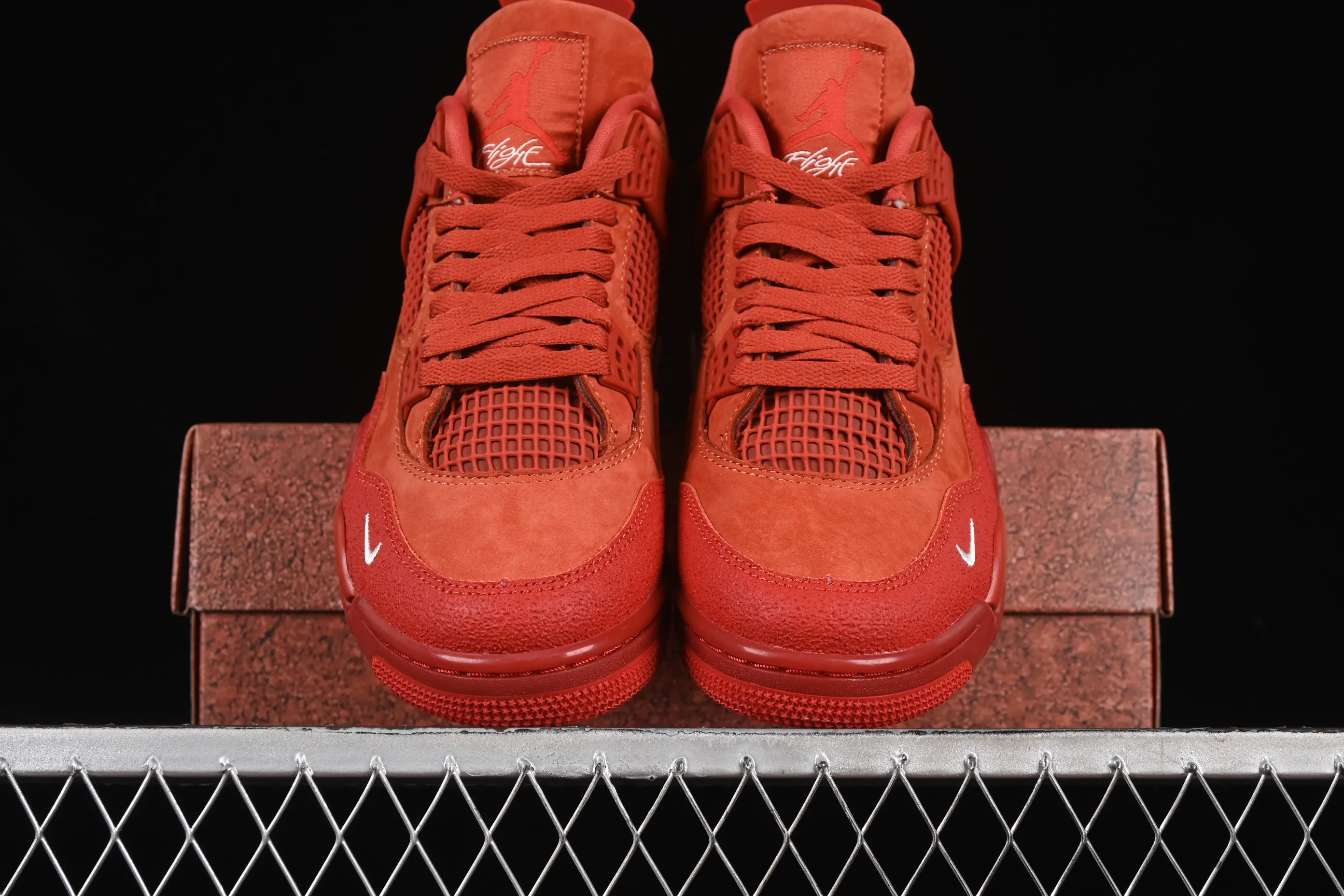 All categories Air Jordan Jordan series basketball shoes Air Jordan 4 OG version Nigel Sylvester x Air Jordan 4 OG "Brick By Brick" AJ4 Joe 4 Orange Brown Suede HF4340-800